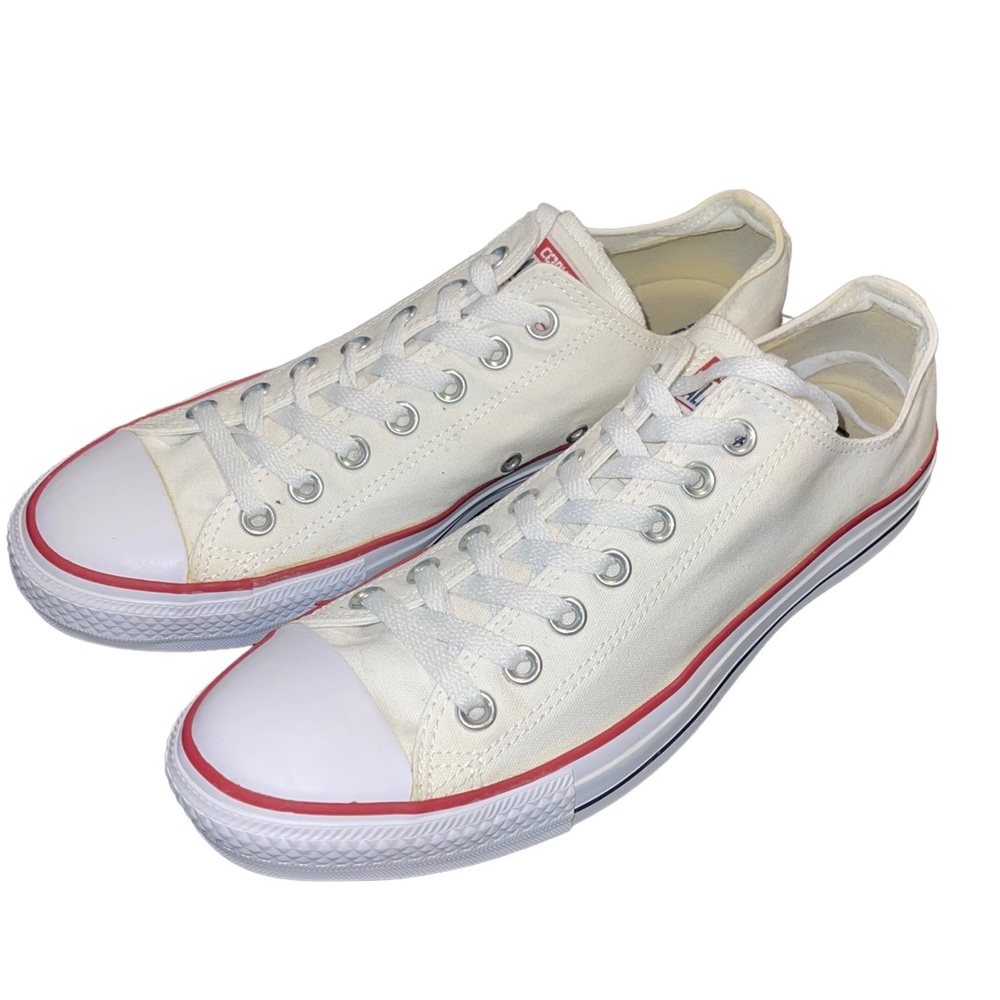 🌹🌸 Converse All‎ Stars tennis shoes white canvas unisex women sz 11, men’s… - Picture 3 of 12